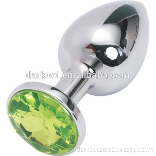 N002/Medium Male Masturbation Stainless Steel Jewelry Plug Anal Toy